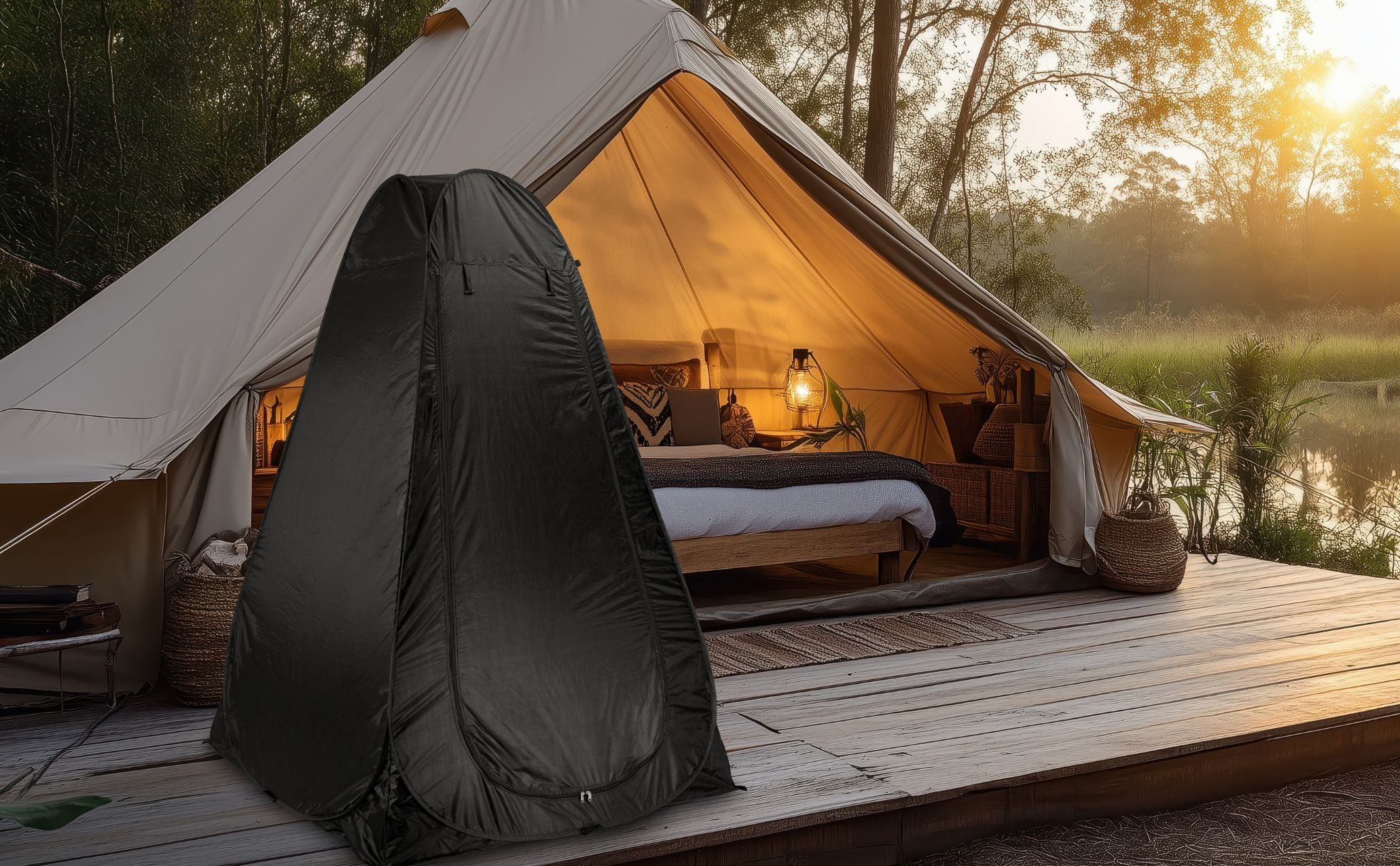 Pop-up privacy tent | Black