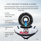 Husky snow tube white - side view showing handles and design