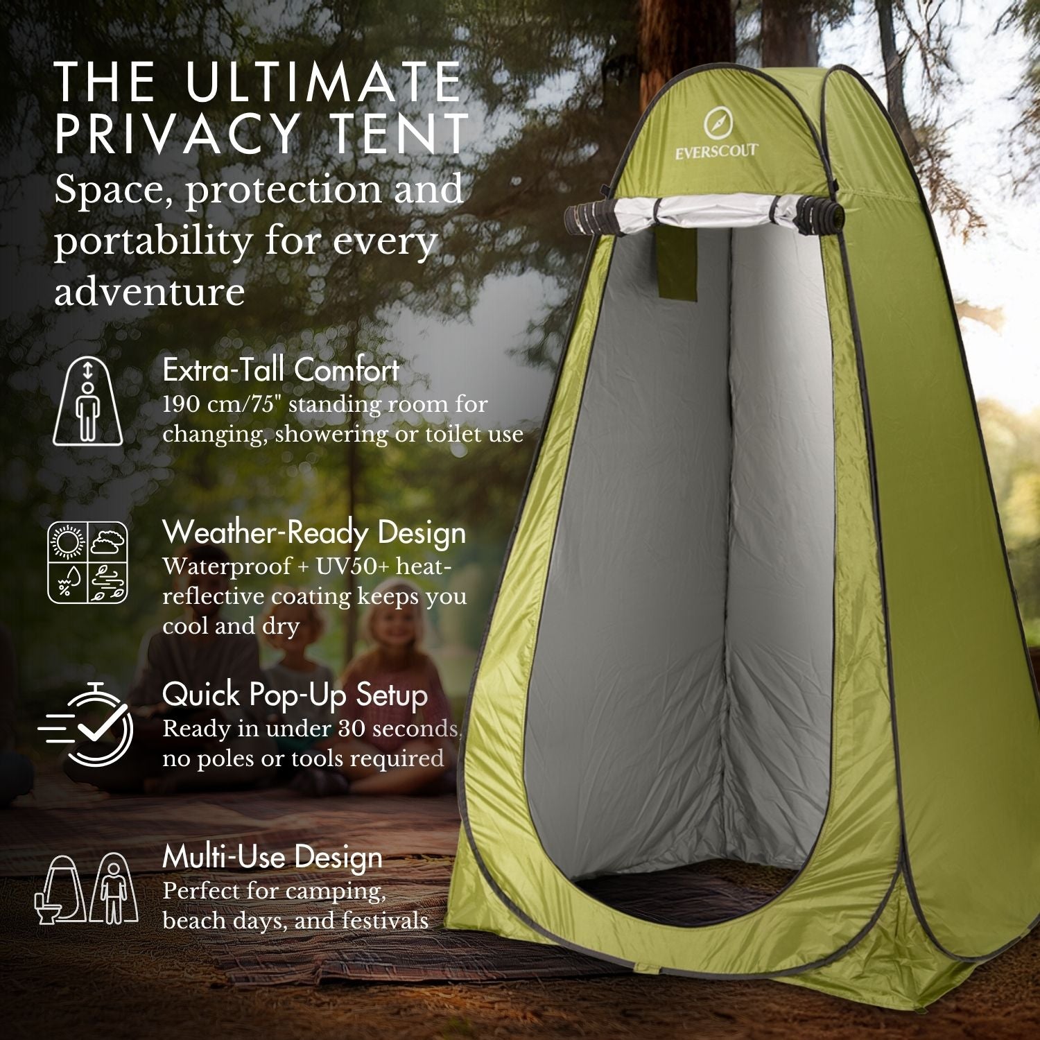 Pop-up privacy tent | Green