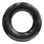 Black inner tube on a white background